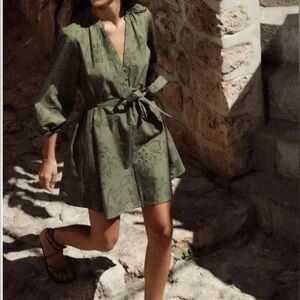 Zara Olive Green Mini Dress